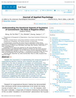 Ovid: Wong: J Appl Psychol, Volume 91(2).March 2006.282&ndash;297