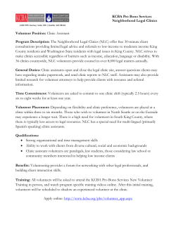 KCBA Pro Bono Services Neighborhood Legal Clinics Volunteer