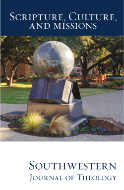 Scriptura or Cultura - Southwestern Baptist Theological Seminary
