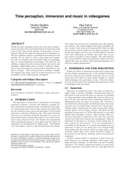 Time perception, immersion and music in