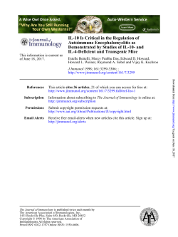 IL-4-Deficient and Transgenic Mice Demonstrated by Studies of IL-10