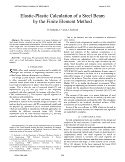Elastic-Plastic Calculation of a Steel Beam by the Finite Element
