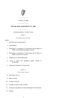 BRITISH-IRISH AGREEMENT ACT, 1999