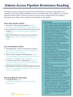 Dakota Access Pipeline Reading List
