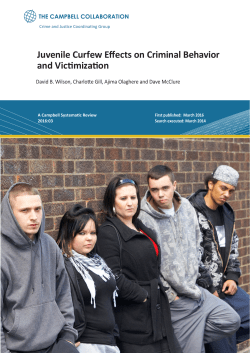 Juvenile Curfew Effects on Criminal Behavior and Victimization