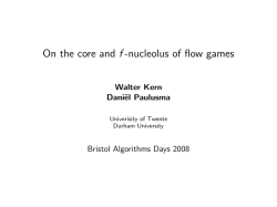 On the core and f-nucleolus of flow games