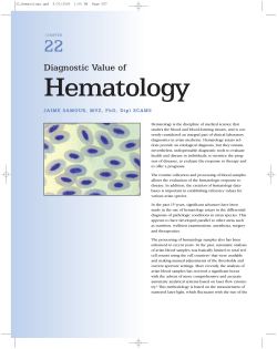 Diagnostic Value of Hematology