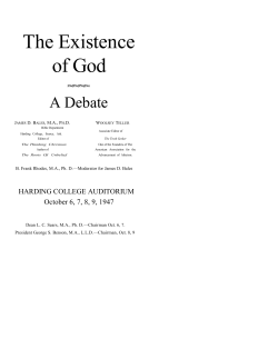 The Existence of God, A Debate - International College of the Bible