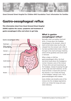 Gastro-oesophageal reflux - Great Ormond Street Hospital