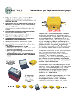 Geode Ultra-Light Exploration Seismograph