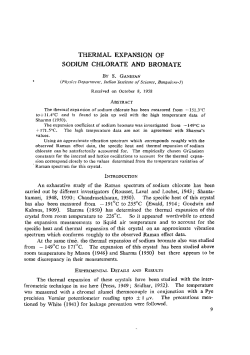 THERMAL EXPANSION OF SODIUM CHLORATE AND