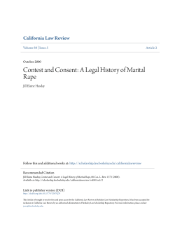 Contest and Consent: A Legal History of Marital Rape