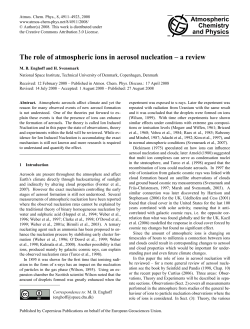 The role of atmospheric ions in aerosol nucleation