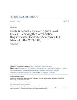Nontestimonial Declarations Against Penal Interest