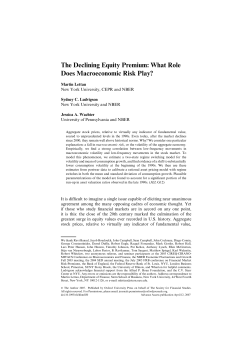 The declining equity premium: What role does macroeconomic risk