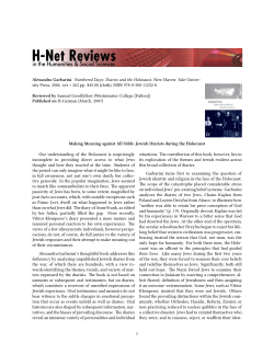 Making Meaning against All Odds: Jewish Diarists during the - H-Net