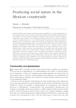 Producing social nature in the Mexican countryside
