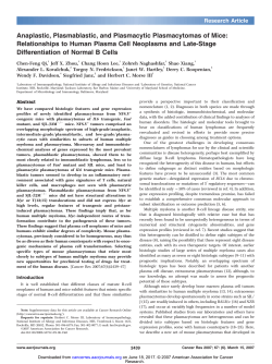 Anaplastic, Plasmablastic, and Plasmacytic