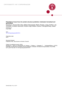 Potentials of mean force for protein