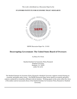 Decorrupting Government: The United States Board of