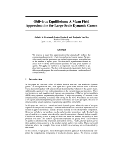 Oblivious Equilibrium: A Mean Field