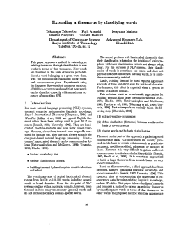 Extending a thesaurus by classifying words