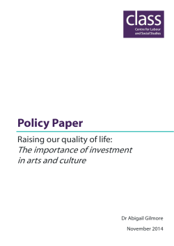 Policy Paper - Centre for Labour and Social Studies