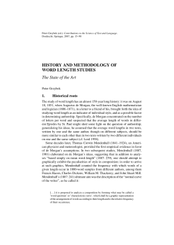 HISTORY AND METHODOLOGY OF WORD