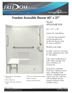 Freedom Accessible Shower 60&rdquo; x 37&rdquo;