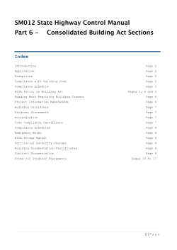 Building Act sections