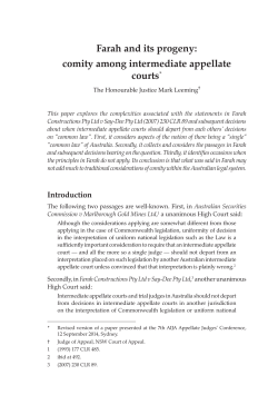 Farah and its progeny - New South Wales Court of Appeal Home
