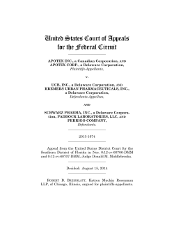 APOTEX INC. v. UCB, INC.