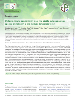Uniform climate sensitivity in tree