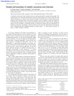 Guided self-assembly of metallic nanowires and channels