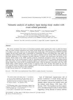 Semantic analysis of auditory input during sleep