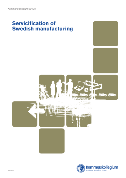 Servicification of Swedish manufacturing