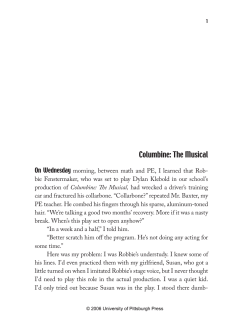 Columbine: The Musical - University of Pittsburgh Press