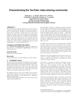 Characterizing the YouTube video-sharing community