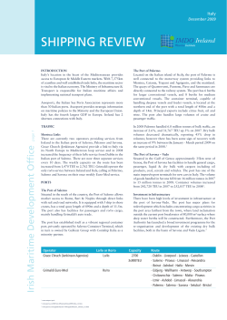 Shipping Review Ireland and Italy