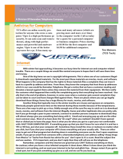 Newsletter 1 - Kennebec Telephone Co