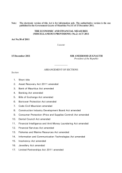 (MISCELLANEOUS PROVISIONS) (No.2)