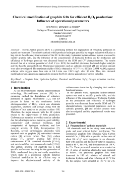 Chemical modification of graphite felts for efficient H2O2