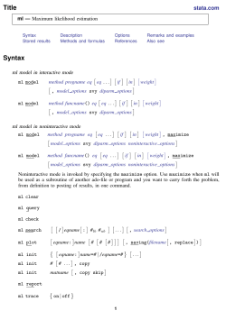 ml - Stata