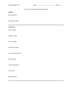 A Raisin in the Sun Comprehension/Analysis Setting