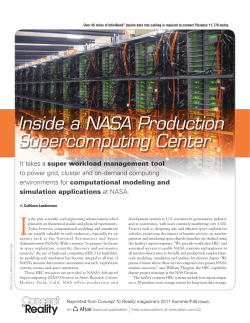 Inside a NASA Production Supercomputing Center