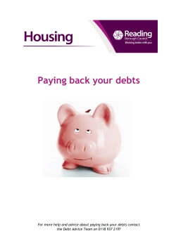 Paying Back Your Debts - Reading Borough Council