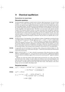 9 Chemical equilibrium