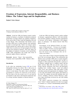 The Yahoo! Saga and Its Implications