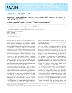 Spontaneous versus deliberate vicarious representations: different