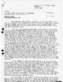 Letter from Israelitische Kultusgemeinde Wein to - JDC